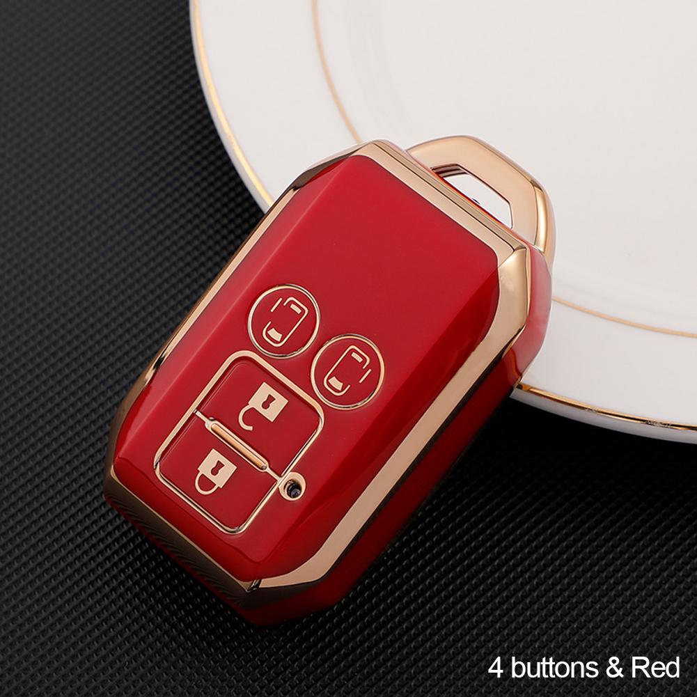 Новый гальванический чехол для автомобильных ключей из ТПУ для Suzuki Spacia MK53S Jimny Sierra Swift Wagon, аксессуары для интерьера, 4-кнопочный замок