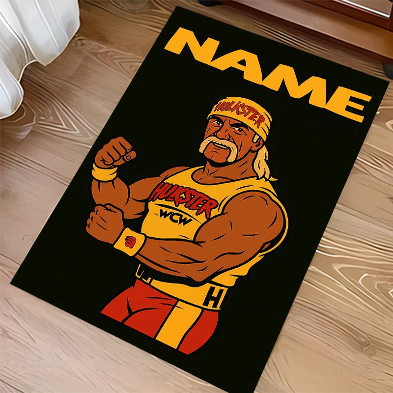 Custom personalization Hulk Hogan Print Area Rug - Soft, Washable Non-Slip Indoor Mat,Living Room,Home&Office Decorative Rug