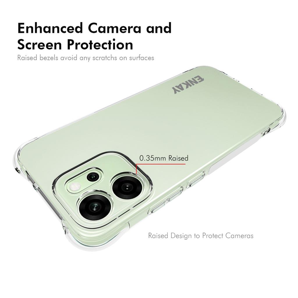 Для Oppo Reno14 5G (Глобальный) Прозрачный чехол для телефона ENKAY HAT PRINCE Противоударный Нескользящий Чехол из ТПУ