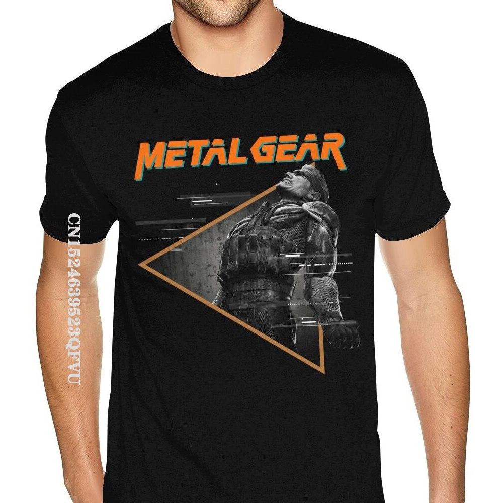 Дешевые фирменные футболки Metal Gear Solid, мужские футболки на заказ в английском стиле, мужские ретро-хлопковые футболки в готическом стиле
