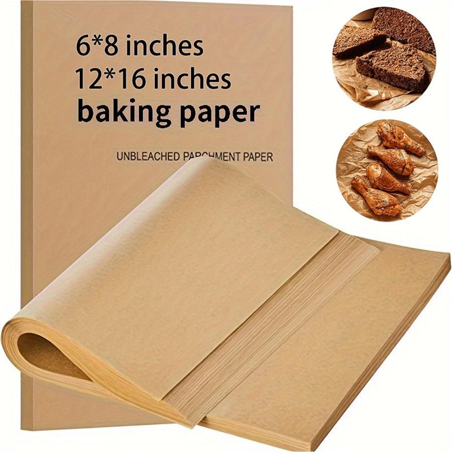 50/100/200PCS Parchment Paper Precut Baking Sheets , Oil-Resistant, High-Temperature Baking Paper for Cooking, Roasting, and Food Prep