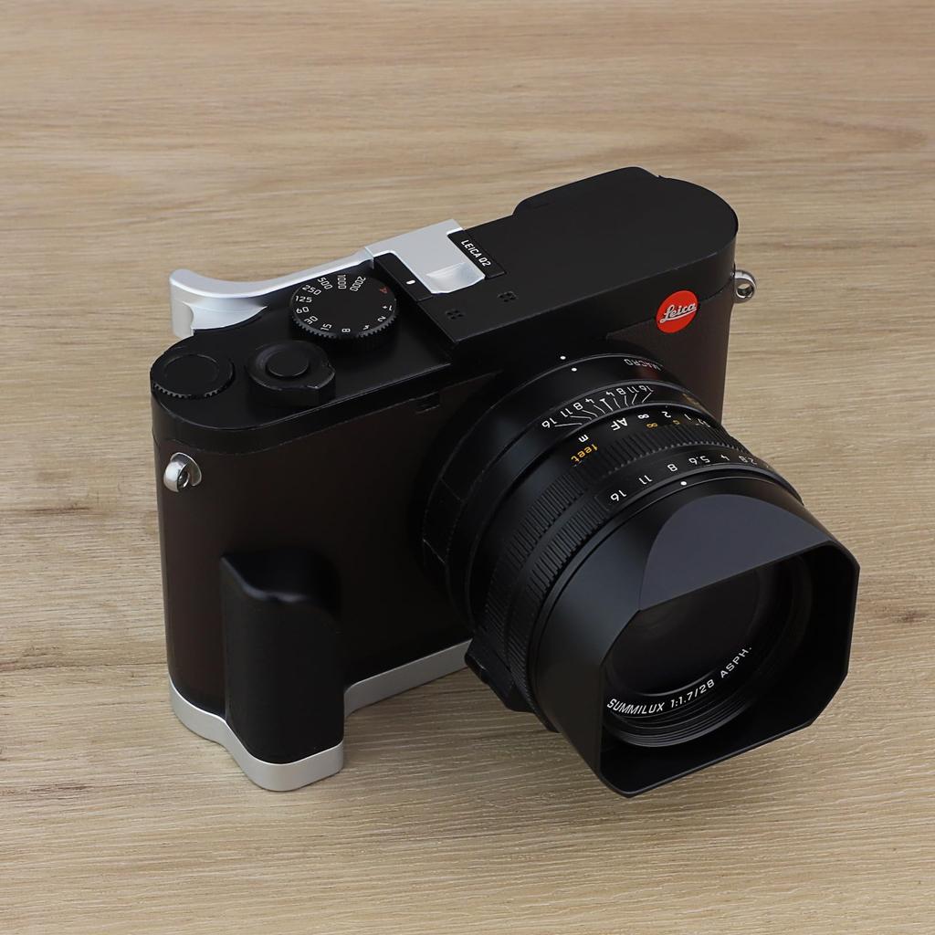 Haoge Metal Thumbs Up Hand Grip Leica Q2 Camera Silver Hot Shoe Thumb Up Rest THB-QS