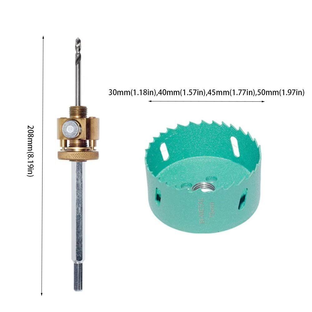 Hexagon Shank Quick-Release Hole Opener Wood Hole Saw Drill Bit Bi-Metal Hole Saw Bi-Metal Hole Distance Connector