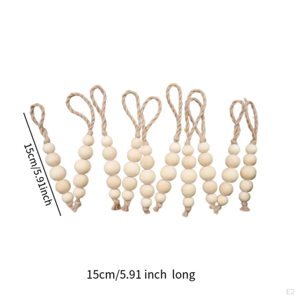 10 шт. деревянных бусин, простых в использовании, практичных, в стиле бохо, для рождественских декоров в стиле фермы и спальни
