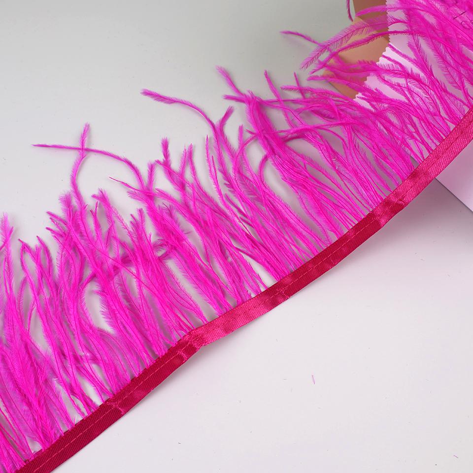 10 метров бахромы из страусиных перьев для рукоделия и поделок, аксессуары для платья из перьев, бахрома из перьев для одежды