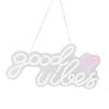 Neon Sign Good Vibes LED Light Acrylic USB Powered Wall Hang Neon Wall Decor for Bar Party Wedding