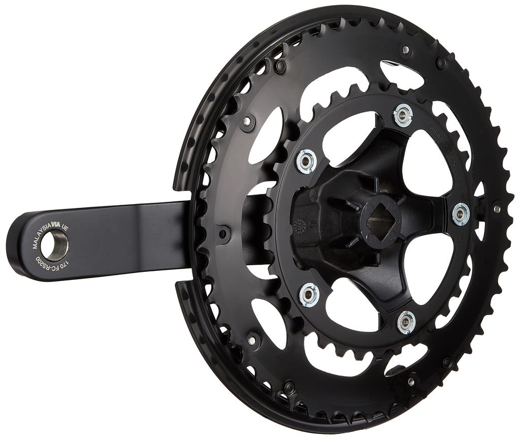 Передняя звездочка SHIMANO 165 мм 8S с защитой цепи, совместимая с кареткой, квадратный вал UN 110 мм EFCRS200A04C CLARIS (ДОРОГА) FC-RS200 50×34T (ММ110)