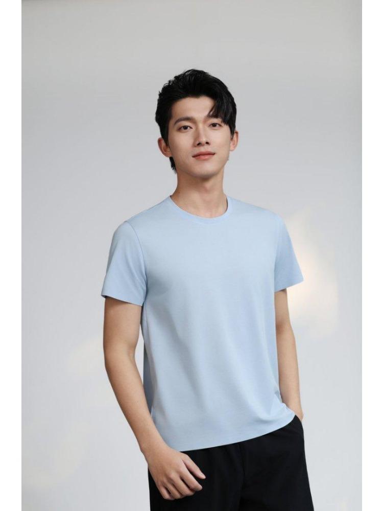 Летняя мужская и женская футболка с коротким рукавом, мягкая, легкая, унисекс, прохладная, с круглым вырезом, YG-253