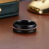 1 шт. Модное, многофункциональное, простое и благородное черное матовое кольцо из титановой стали на шнурке