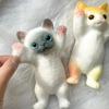 Милая мягкая игрушка-кошка Таба, 13 см, пушистая, липкая, реалистичная, снимает стресс, имитирует кошку, подарок для детей и взрослых.