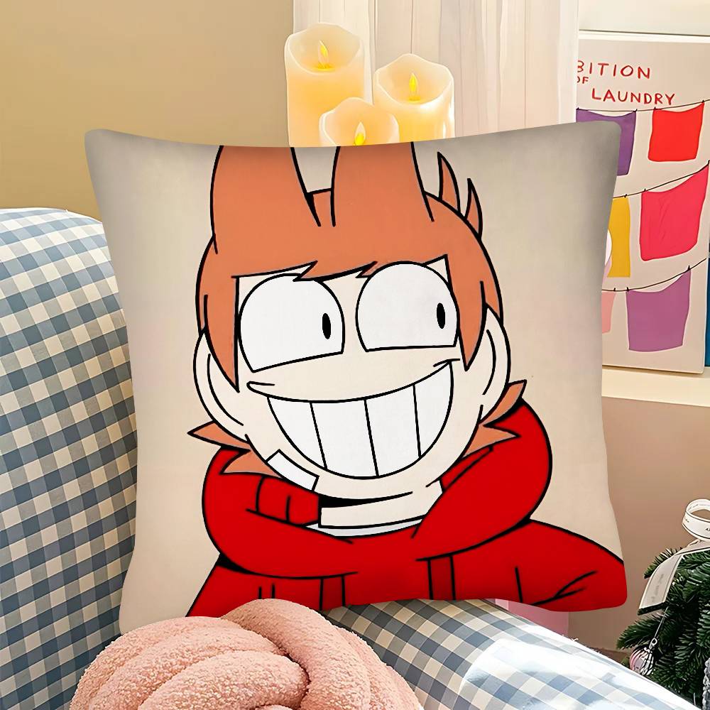 ПК Аниме Eddsworld Торд Наволочка Модная Квадратная Наволочка Спальня Диван Комната Декор Ins Досуг