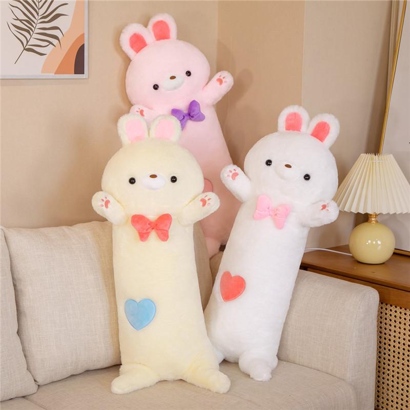 Мягкая длинная подушка в виде кролика Kawaii, плюшевые игрушки, мягкая подушка для сна в офисе, подушка для сна, домашний декор, подарочная кукла для детей, девочек