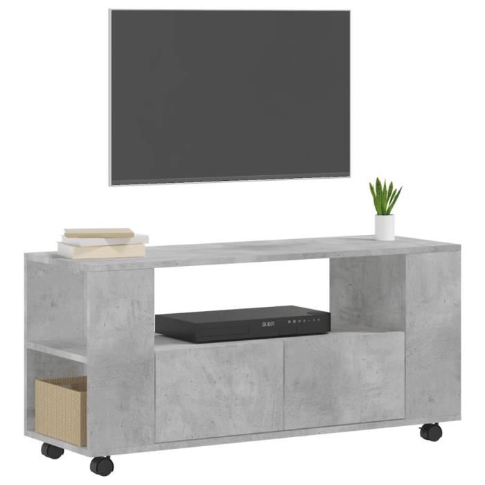 VidaXL TV Stand Concrete Grey 102x34.5x43 Cm Engineered Wood 833746