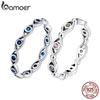 Bamoer 925 Sterling Silver Blue Zircon Demon Eye Element Size 6,7,8 Rings for Women Vintage Fine Jewelry
