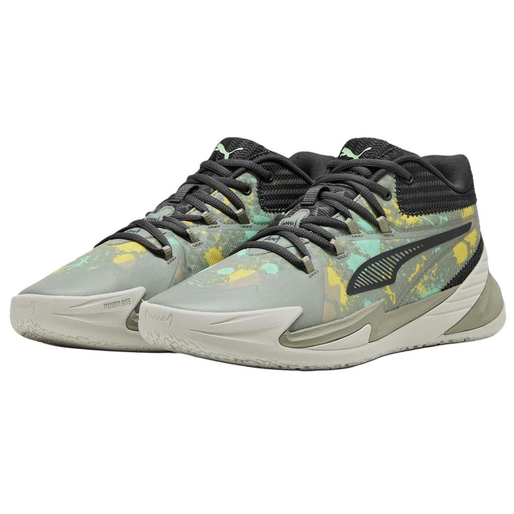 Puma Dagger Comfortable Soft Fabric Durable Mid-Top Basketball Shoes Unisex Sneaker Green 312168-01