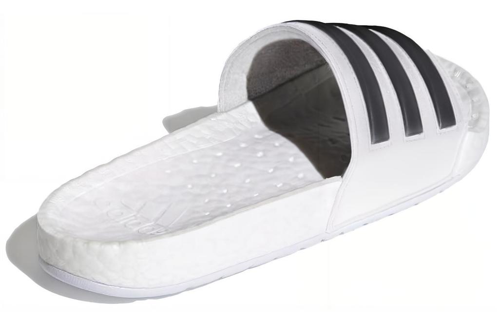 Шлепанцы Adilette Boost Adidas 'Белые Черные Полоски' FY8155