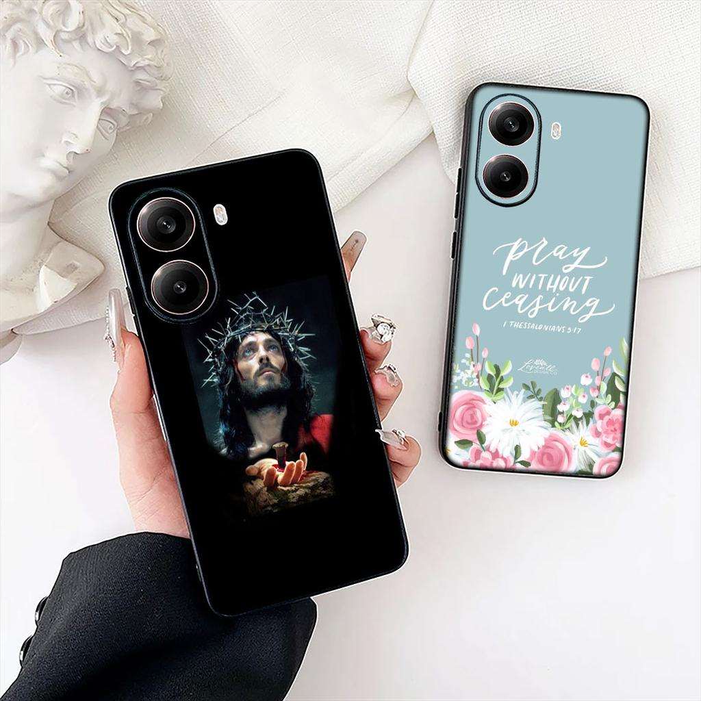 Bible Verse Jesus Christ Christian Flower Case for Samsung Galaxy A04 j7 J5 J2 Prime J8 A01 A02 A03 A42 M06 M16 M56 M23 G57