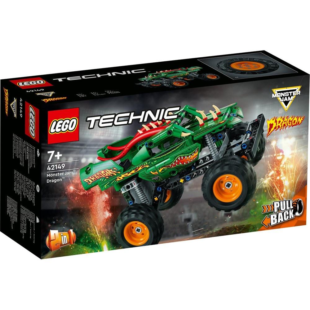 Конструктор LEGO Technic Monster Jam Дракон 42149 Машинка Минифигурка Подарок для Мальчиков Девочек Детей 7-9 Лет
