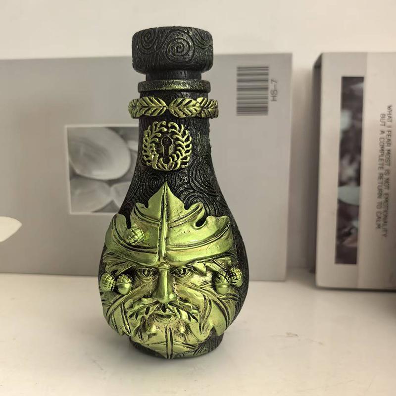 Ведьмина бутылка Небесная декоративная лунная банка для зелья Готическая декоративная скульптура ведьмы Украшение для дома