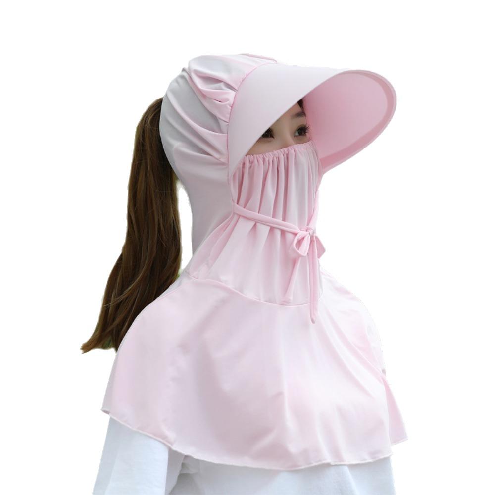 Anti-uv Sun Protection Hat Flower Bucket Hat with Mask Breathable Tea Picking Cap Ladies