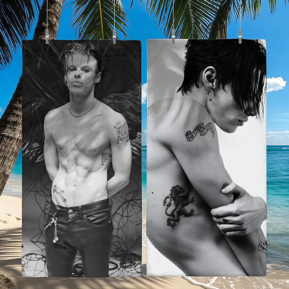 Полотенце Yungblud для фанатов, быстросохнущее пляжное полотенце, подходит для бассейнов, кемпинга, йоги и спортзала