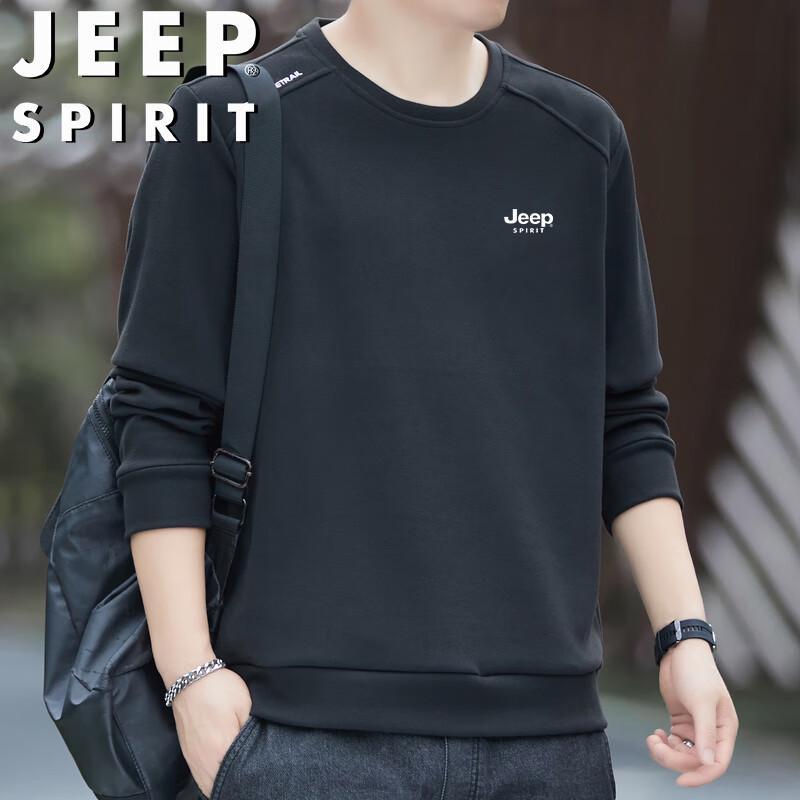 JEEP SPIRIT Men's Loose Fit Crewneck Sweatshirt