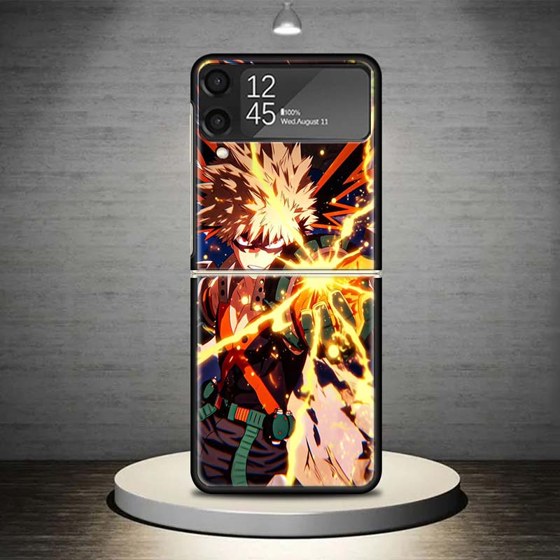 Чехол для телефона Bakugou Katsuki MHA My Hero для Samsung Galaxy Z Flip 7 6 5 4 3 5G Ударопрочный чехол Z Flip7 Flip6 ZFlip5 Flip3 Flip4