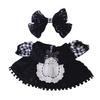 Niannyyhouse 10cm Plush Clothes, Black Mesh Dress, Interchangeable Cotton Doll Clothes