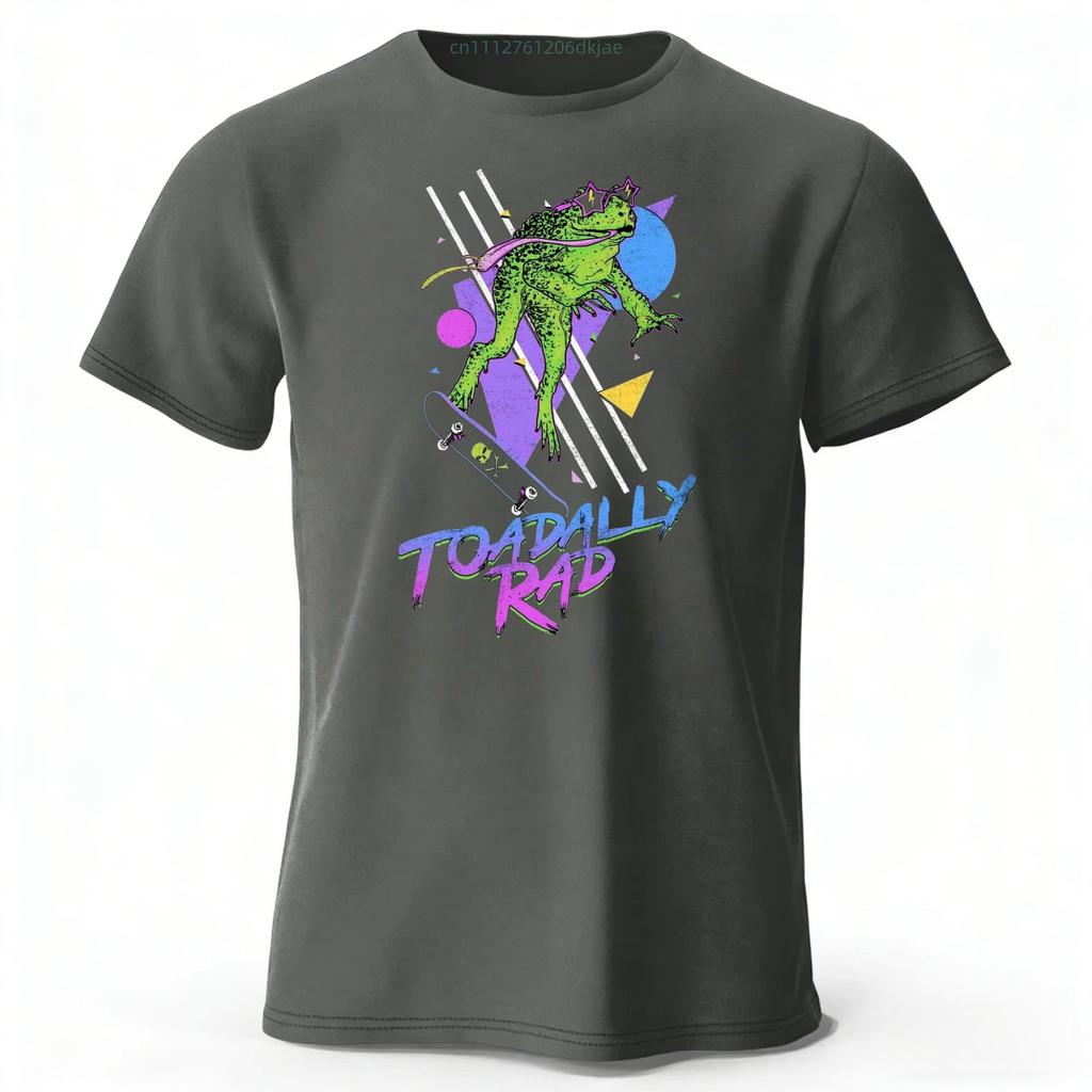 Funny Pun Toadly Rad Trendy Short Sleeved Mens Fashionable New Running Sports Tshirt Womens Loose Plus Size Soft Top