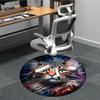 1PCFeline Whiskers Office Round Area Rug,  Mat Suitable For Office, Under Office Chairs Bedroom Living Room Home Decor, Room Deco