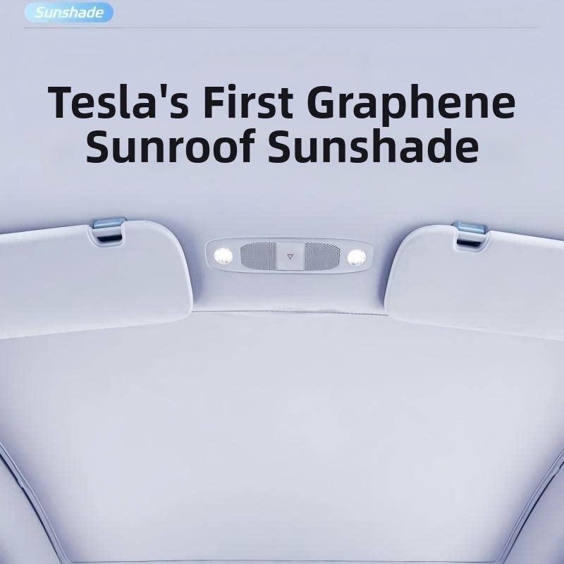 For Tesla New Model Y/3/YL graphene SunShades Glass Roof Sunshade Front Rear Sunroof Skylight Sunshade  cooling  sun protection