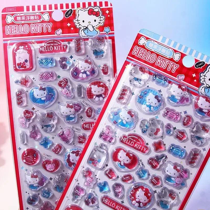 Kawaii Hellokitty 3D Drop Stickers Cute Phone Case Laptop Water Bottle Decorations Stickers School Stationery Supplies