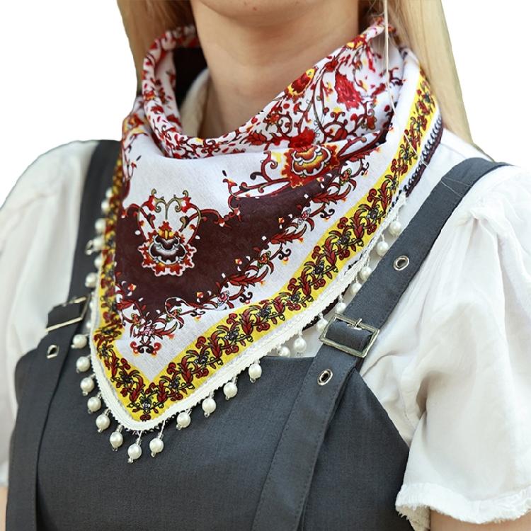 Модный треугольный шейный платок-шаль для леди из мягкой ткани с декоративными кисточками для женской весенней повседневной носки