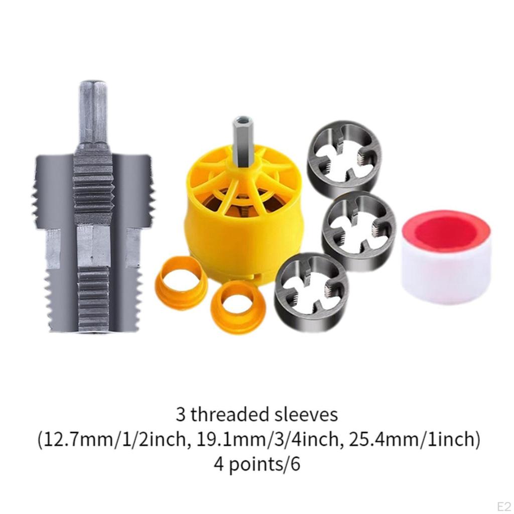 Набор для нарезания резьбы на трубах из ПВХ, набор круглых плашек для домашнего использования, гаража, эффективные сантехнические инструменты из ППР
