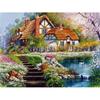 DIY Diamond Painting Beautiful House Cross Stitch Kit Mosaic Art Diamond Painting Full Circle Diamond Home Decoration