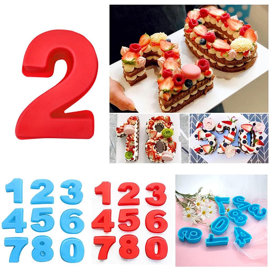 Baking Mold Decorative Hand-crafted Reusable Pretty High Toughness 3D Numbers Chocolate Mold Party Supplies