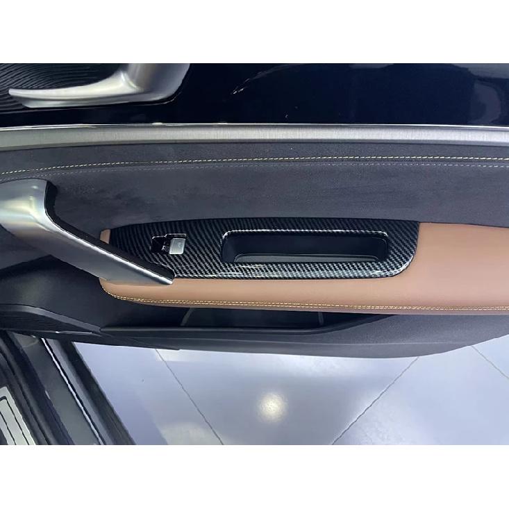 For BYD Tang II EV Tan EV Carbon Fiber Style Door Window Armrest Cover Switch Panel Trim Molding Garnish