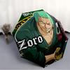 1 шт. Автоматический зонт Zoro, StrawHatLuffy с 8 ребрами, портативный, складной, с черным железным каркасом, для использования на открытом воздухе, на пляже, в путешествиях, пляжный зонт 167