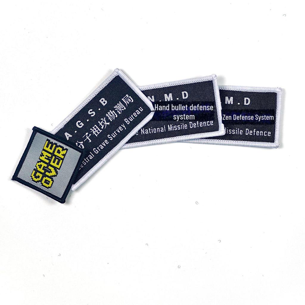 Рюкзак на липучке с вышитым медведем, тканым логотипом и самоклеящейся ПВХ-нашивкой