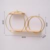 Golden Double Hexagonal Wall Shelf