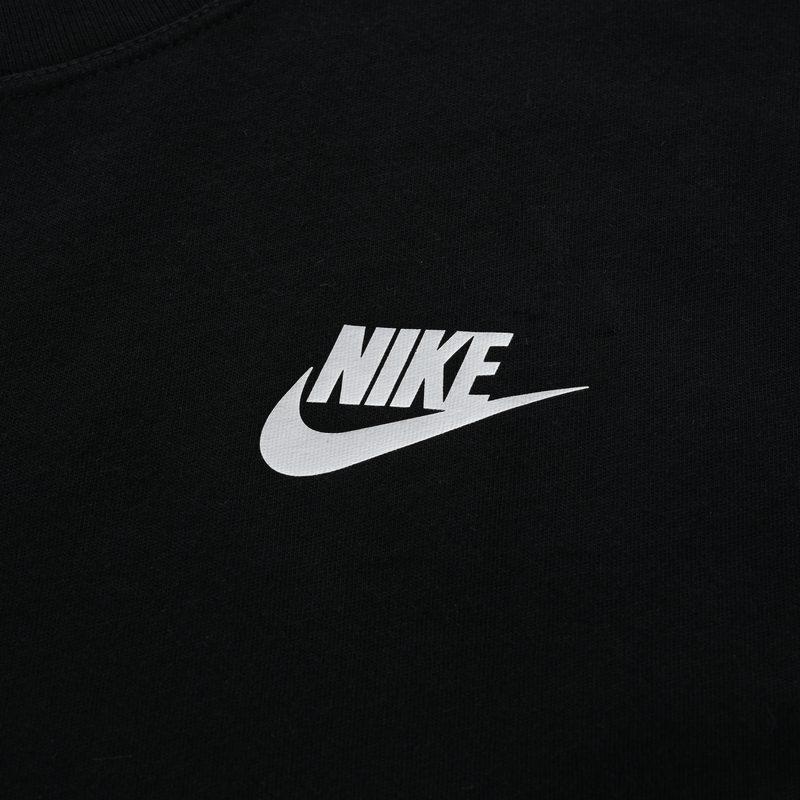 Nike Женские майки Черные с круглым вырезом Умеренный прямой крой FB8226-010