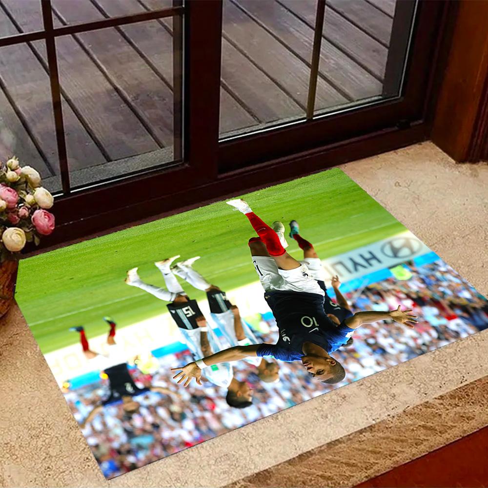 Kylian Mbappé Celebration Area Rug Suitable for Hallway Balcony Bedrooms Outdoor Antislip Carpet Decorate Offices