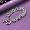 CHSHINE Шарм из стерлингового серебра 925 пробы Круглый Красивый Браслет для женщин Модная Высококачественная Бижутерия