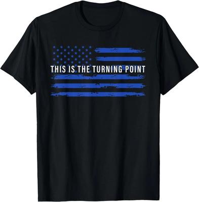Это футболка The Turning Point Tee с флагом США, унисекс, размеры S-5XL, унисекс футболка