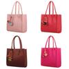 Chic And Stylish Candy Color Pu Leather Tote For Women With Floral Design