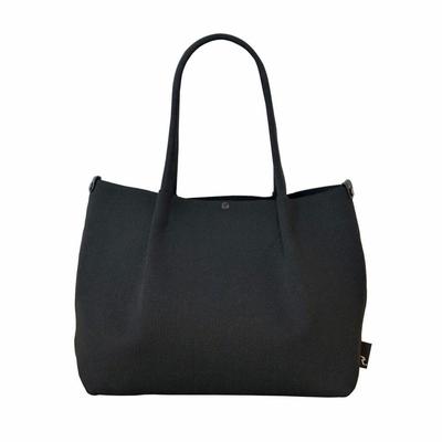 Deli Beautiful Plain Horizontal Knit Washing Small Tote Bag 1074 01 Black [Rootote] LT.Deli.Reful-B Womens