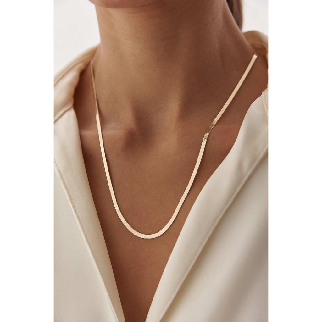 Gold Italian Crushed Belt Necklace