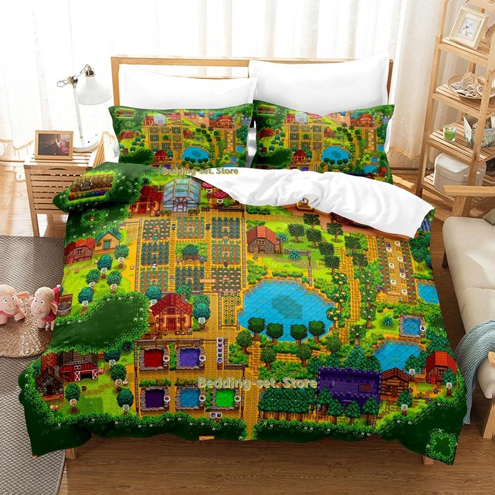 Комплект постельного белья Stardew Valley, односпальная кровать, двуспальная кровать размера «king-size», комплект постельного белья для взрослых и детей, комплект постельного белья для игр