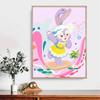 DIY Diamond Painting A Cute Little Rabbit Cross Stitch Kit Mosaic Art Diamond Painting Full Circle Diamond Home Decoration