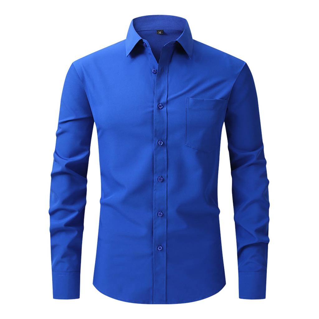 Four Side Stretch Shirt Men's Business Casual Long Sleeve Shirt